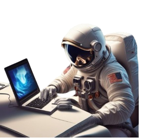 Astronaut with laptop
